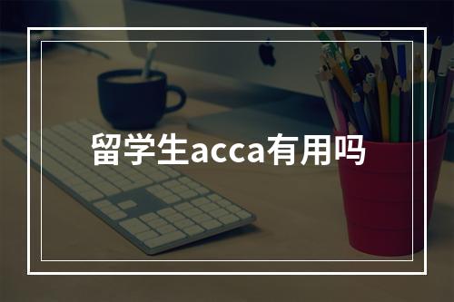 留学生acca有用吗