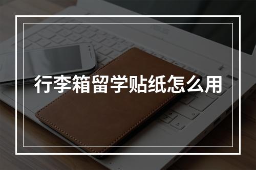 行李箱留学贴纸怎么用