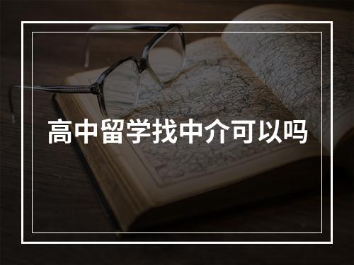 高中留学找中介可以吗