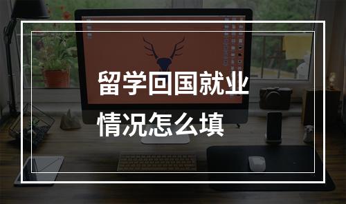 留学回国就业情况怎么填