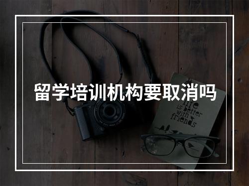 留学培训机构要取消吗