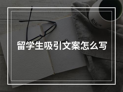 留学生吸引文案怎么写