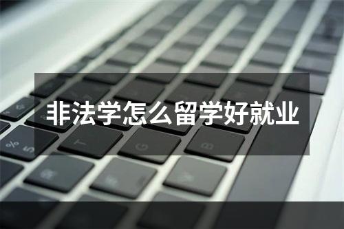 非法学怎么留学好就业