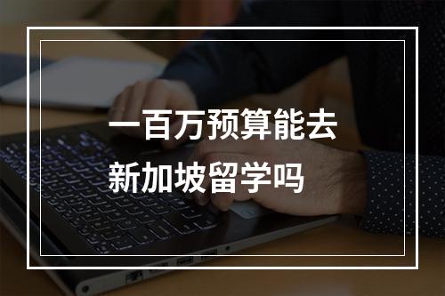 一百万预算能去新加坡留学吗