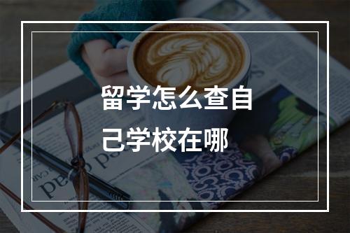 留学怎么查自己学校在哪