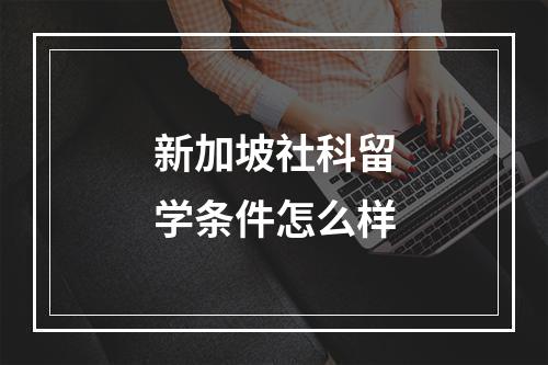 新加坡社科留学条件怎么样