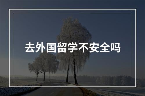 去外国留学不安全吗