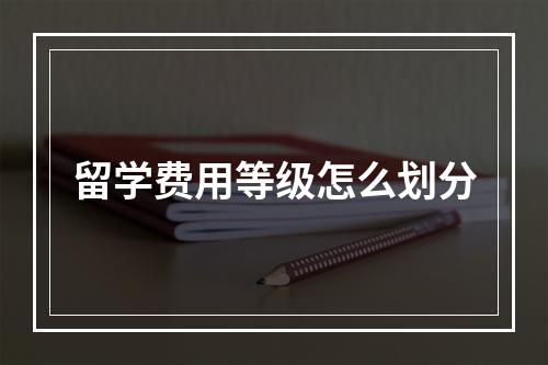 留学费用等级怎么划分