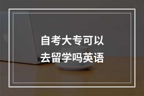 自考大专可以去留学吗英语