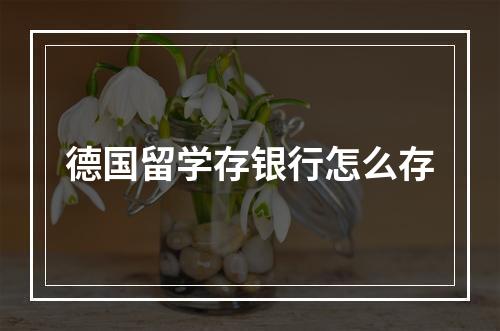 德国留学存银行怎么存