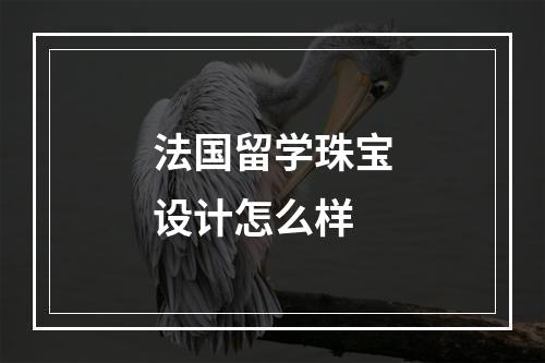 法国留学珠宝设计怎么样