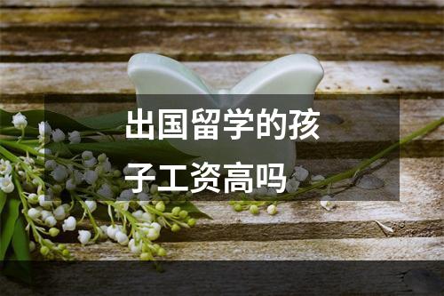 出国留学的孩子工资高吗