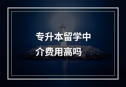 专升本留学中介费用高吗