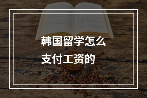 韩国留学怎么支付工资的