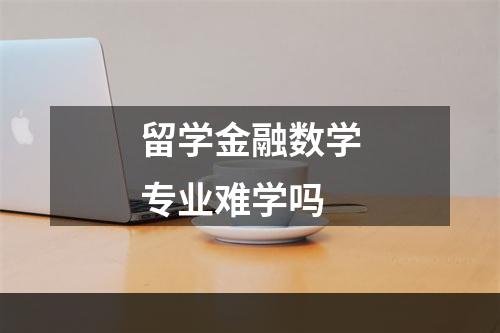 留学金融数学专业难学吗