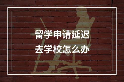 留学申请延迟去学校怎么办