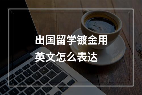 出国留学镀金用英文怎么表达