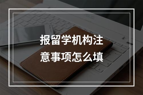 报留学机构注意事项怎么填