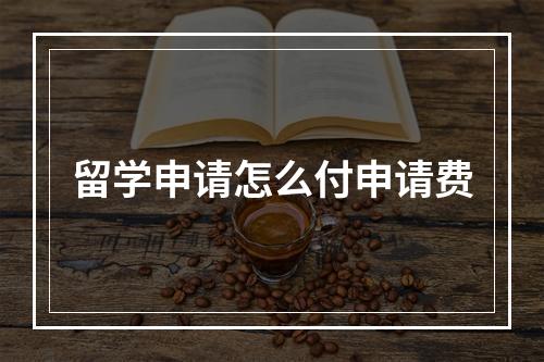 留学申请怎么付申请费