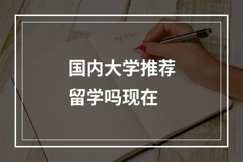 国内大学推荐留学吗现在