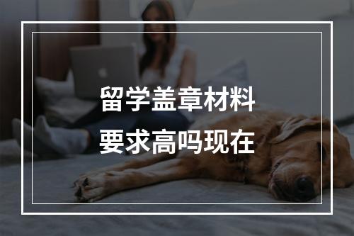 留学盖章材料要求高吗现在