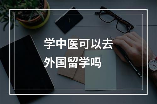 学中医可以去外国留学吗