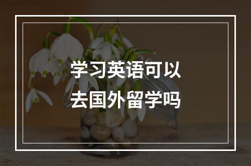 学习英语可以去国外留学吗