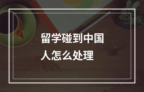 留学碰到中国人怎么处理