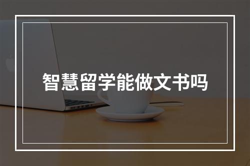 智慧留学能做文书吗