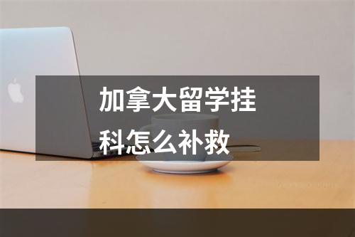 加拿大留学挂科怎么补救