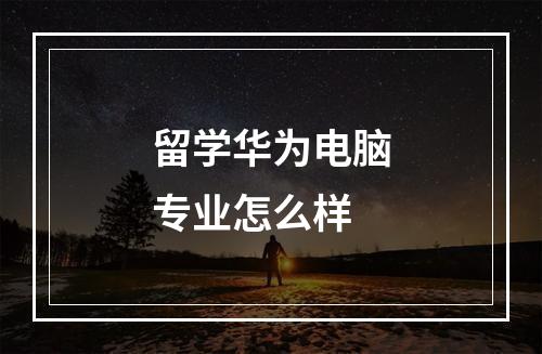 留学华为电脑专业怎么样