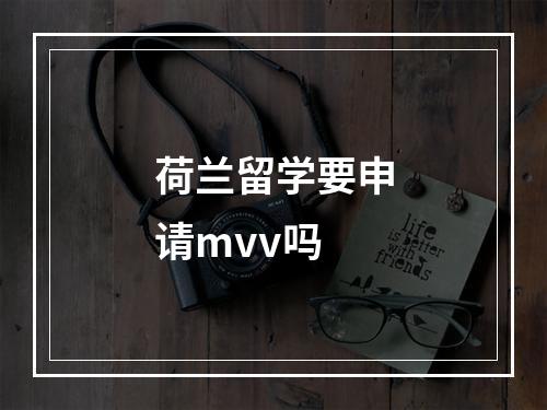 荷兰留学要申请mvv吗