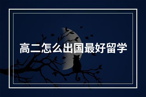 高二怎么出国最好留学