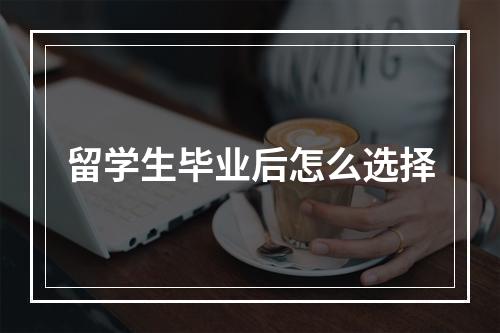 留学生毕业后怎么选择