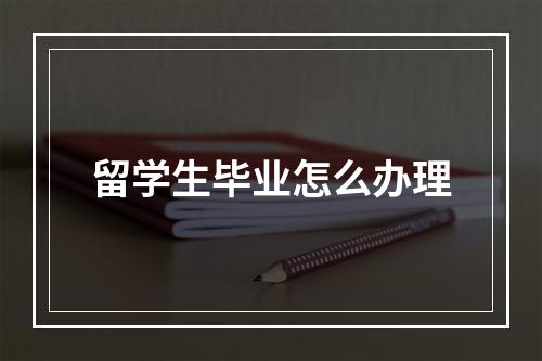 留学生毕业怎么办理