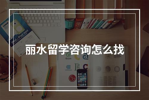 丽水留学咨询怎么找