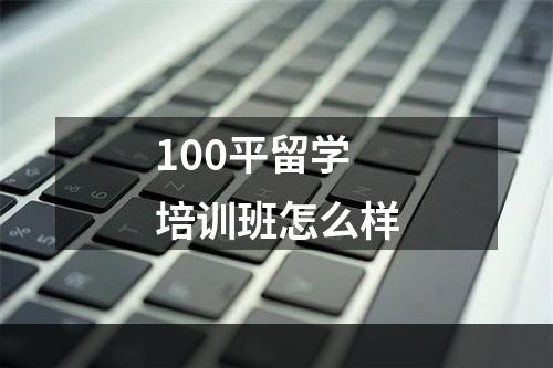 100平留学培训班怎么样