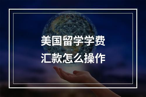 美国留学学费汇款怎么操作