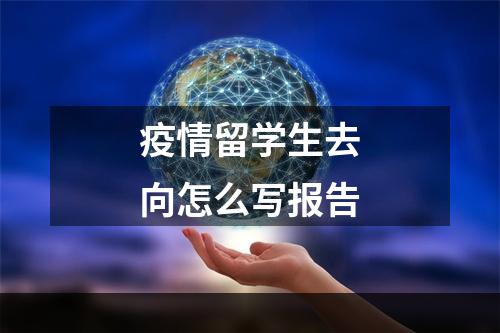 疫情留学生去向怎么写报告