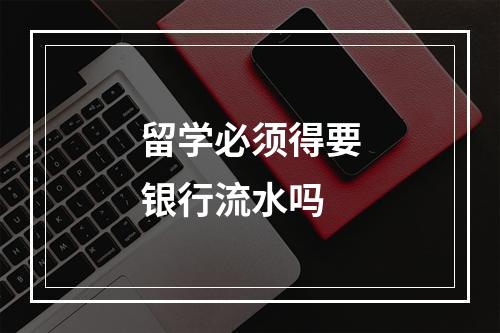 留学必须得要银行流水吗