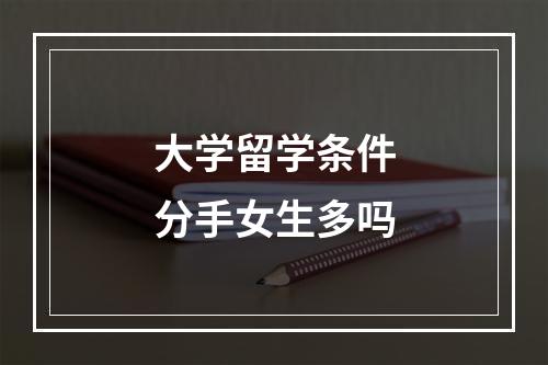 大学留学条件分手女生多吗