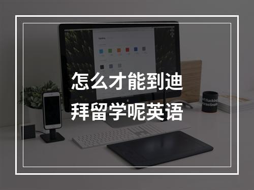 怎么才能到迪拜留学呢英语