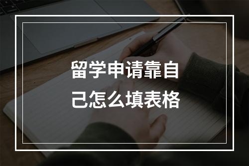 留学申请靠自己怎么填表格