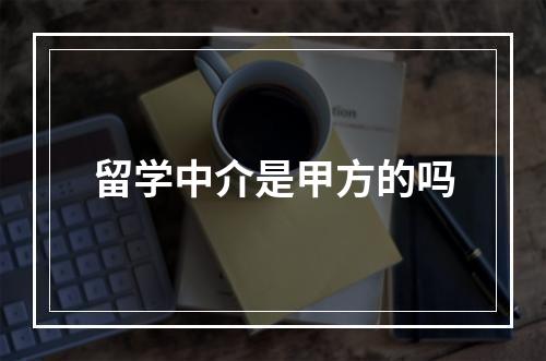 留学中介是甲方的吗