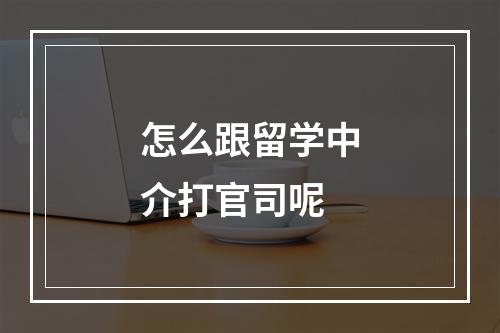 怎么跟留学中介打官司呢