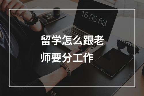 留学怎么跟老师要分工作