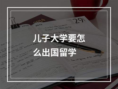 儿子大学要怎么出国留学