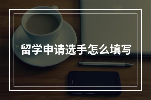 留学申请选手怎么填写