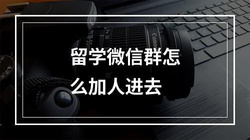 留学微信群怎么加人进去