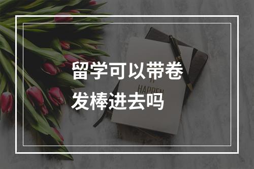 留学可以带卷发棒进去吗